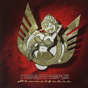 Megaherz Himmelfahrt Album Cover – An artistic depiction with religious symbolism and angel wings.